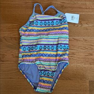 Dolphin Uglies Colorful Patterned Kids Swimsuit